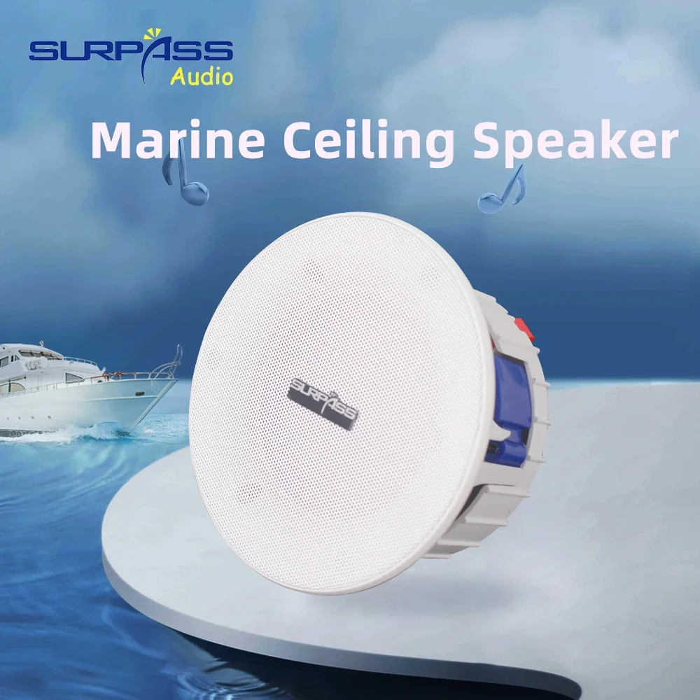 Passive Waterproof Roof Bathroom Celing Speaker Loudspeaker Marine Ceiling Speaker Kitchen Living Room Sound Audio System 25W