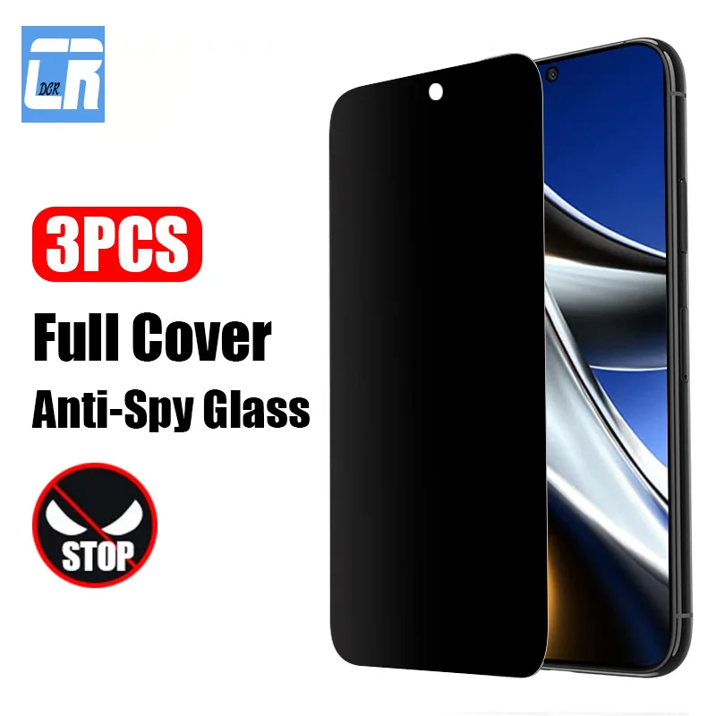 

1-3Pcs Anti-spy Tempered Glass for Xiaomi Poco X4 X3 F4 F3 GT M5S Privacy Screen Protector for Mi 12T 11T Pro 12 11 Lite 5G NE