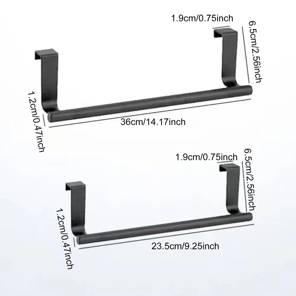 Easy Installation Towel Holder Towel Storage Rack Kitchen Holder with Strong Load-bearing for Cabinet Door for Organizing