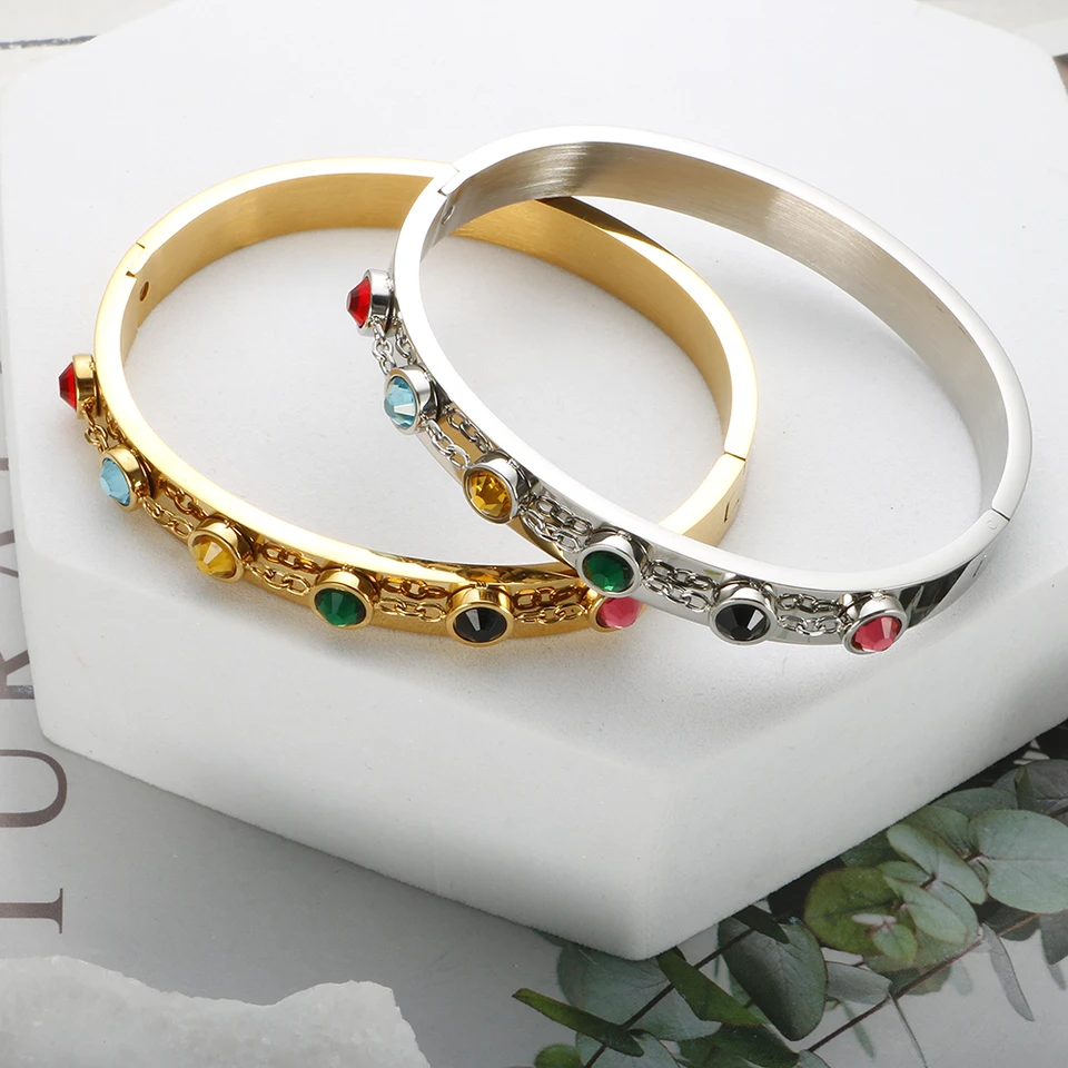 Hongyantech Bracciale Infinity Ladies Bracciale a due fili con simbolo Infinity in acciaio inossidabile e oro rosa