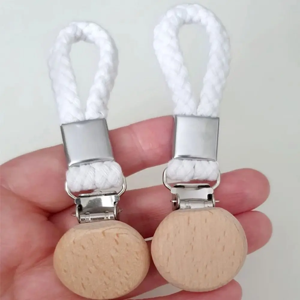 4Pcs Braided Towel Hanging Clips Wear-resistant Space Saving Small Woven Rope Clamps Convenient Cotton Loop Hand Towel Hanger 3