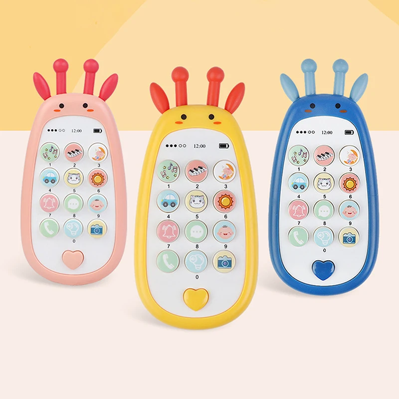 

Baby Phone Toy Music Sound Telephone Sleeping Toys Cartoon Carrot Shape Infant Early Educational Toy Kids Gifts