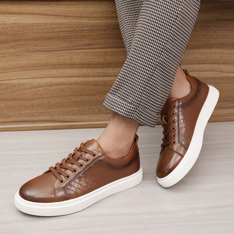 Casual Men's Leather Shoes New Comfortable And Trendy Styles Outdoor Fashion Party Daily Leisure Youth Black Board Shoes_vogvips.com