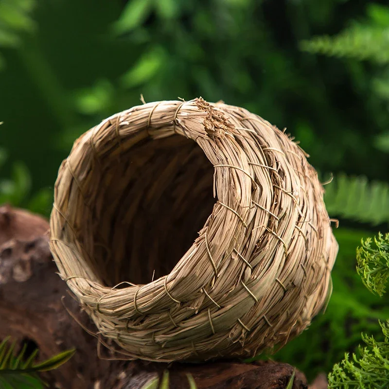Birds Nest Bird Cage Natural Reed Grass Spherical Hummingbird Nest Outdoor Decorative Weaved Hanging Bird Nest Hous Proficient