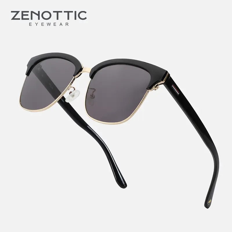 ZENOTTIC 2026 Trend Classic Brand Square Sunglasses Fashion Metal&Acetate UV400 Shade for Unsiex - Image 8