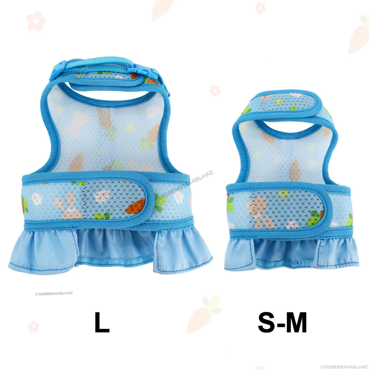 Rabbit Harness with Leash Cute Adjustable Buckle Breathable Mesh Vest Skirt for Bunny Guinea Pig Small Pet Traction Harness Suit pet harness rabbit harness and leash set rabbit harness set small pet leash