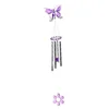 Yard Wind Chime Metal Tubes Outdoor Ornament Butterfly Garden Home Decor Healthy Smooth 40cm Plastic Necessary 4