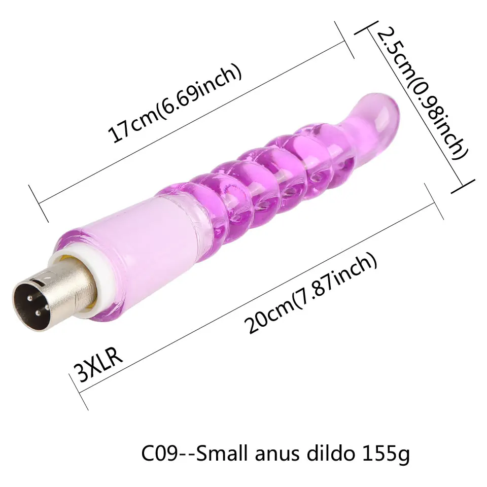 FREDORCH Sex Machine Attachment 3XLR 3PRONG Attachment Dildo For Women and Men Sex Masturbation Love Machine Dildo Sex Toys