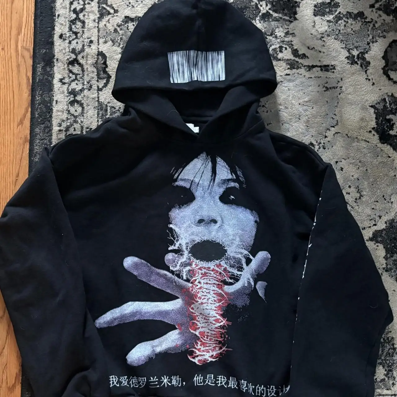 Droland Miller Scare Hoodies Women Gothic Punk Streetwear Grunge