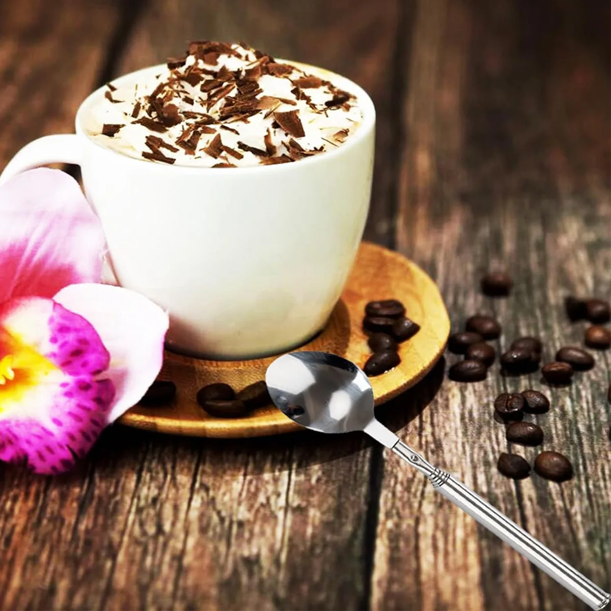 Description Picture 4 of itemCreative Telescopic Tableware Stainless Steel Barbecue Fork Portable Telescopic Barbecue Fork Spoon Barbecue Accessories ìº í•‘ìš©í’ˆ