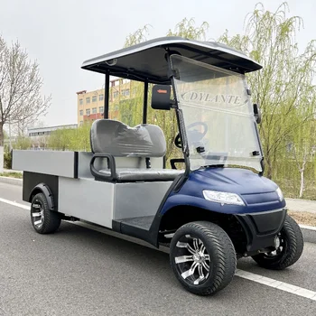 High Quality Street Legal Two Seater 48V 72v Electric Golf Cart Golf Hunting Cart with Cargo Box Golf Utility Cart and Farm Cart
