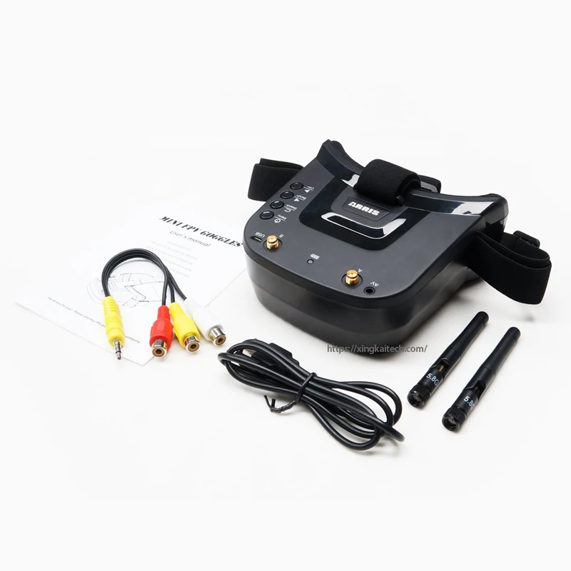 Écran allumé des lunettes FPV 5.8G 40CH 3 pouces HD DVR LS-VR009 montrant l'interface de vol