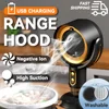 Mini Desktop Range Hood Mini Suction Extractor Hood USB Charging Angle-adjustable Camping Picnic Hot Pot Range Hood Kitchen Hood 1