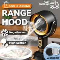 Mini Desktop Range Hood Mini Suction Extractor Hood USB Charging Angle-adjustable Camping Picnic Hot Pot Range Hood Kitchen Hood 1