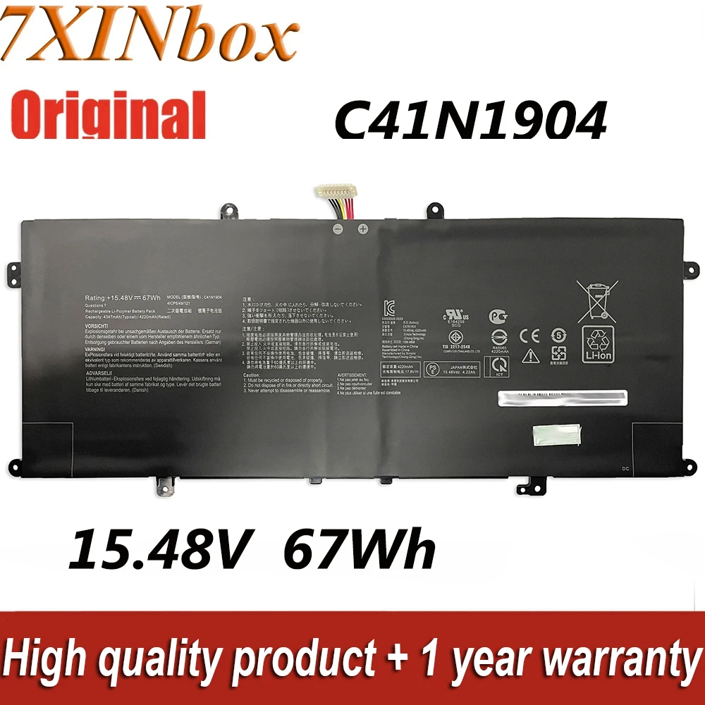 

7XINbox 15.48V 4220mAh C41N1904 Laptop Battery For Asus ZenBook 13 UX325 UX325EA UX363EA 14 UM425IA UX425E UX425EA Series