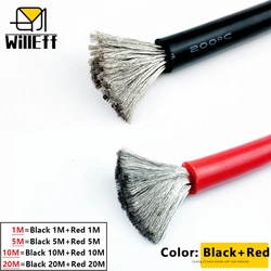 Premium Silicone Wire for High - Current Power Applications - Flexible & Durable Battery Cable (Black and Red)