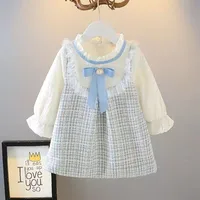Girls Long Sleeve Skirt Cute Loose Dress Outer Wear Spring New Korean Style 2