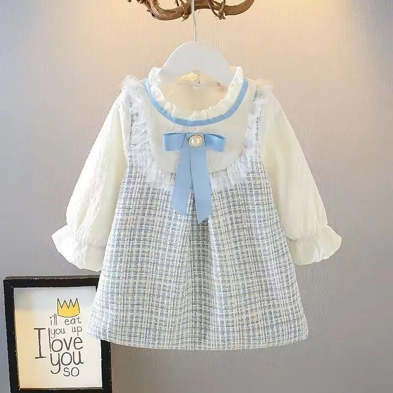 Girls Long Sleeve Skirt Cute Loose Dress Outer Wear Spring