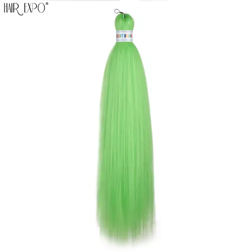 26Inch Easy Braids Hair Synthetic Colourful Pre Stretched Braiding Hair Extensions Jumbo Braids Ombre Yaki Long Straight Hair - Image 7