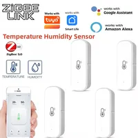 1-4pcs Tuya Zigbee 3.0 Cozylife WiFi Smart Temperature Humidity Sensor Real-Time Monitor App Alerts Voice Control Alexa Google