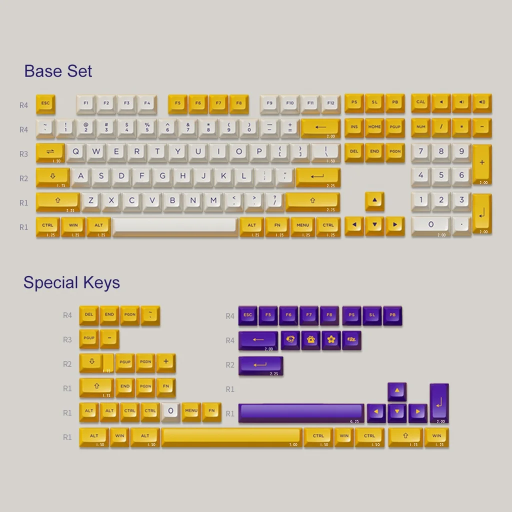 Akko Los Angeles Keycap Temático Conjunto 158-key Asa Perfil Completo Keycaps Pbt Double-shot para Teclados Mecânicos com Caixa de Coleção - Imagem 4