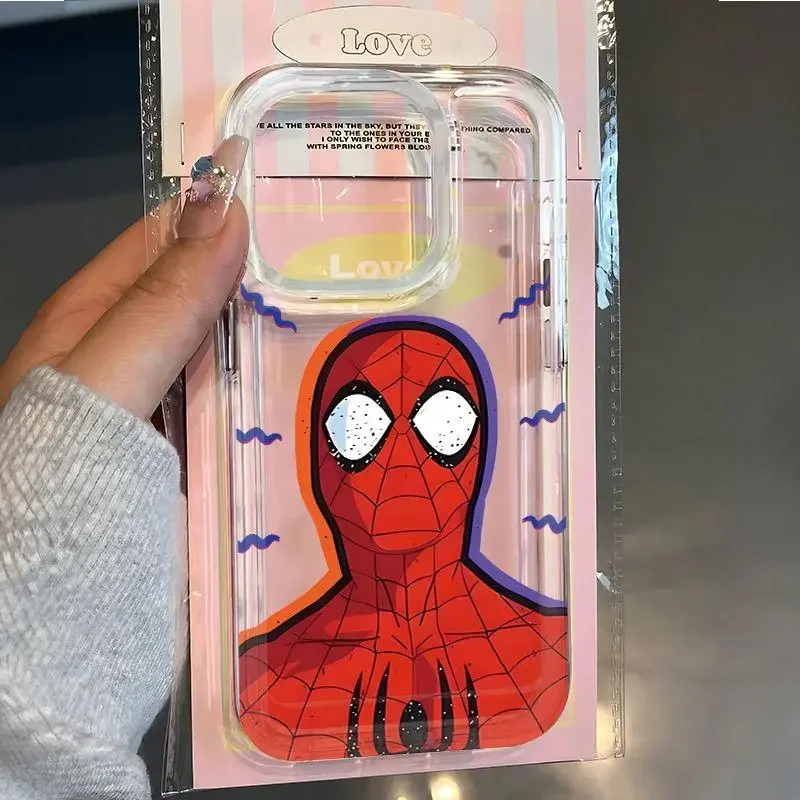 マーベル-スパイダーマン電話ケース,iPhone 14,12,13,11,15,16 pro max
