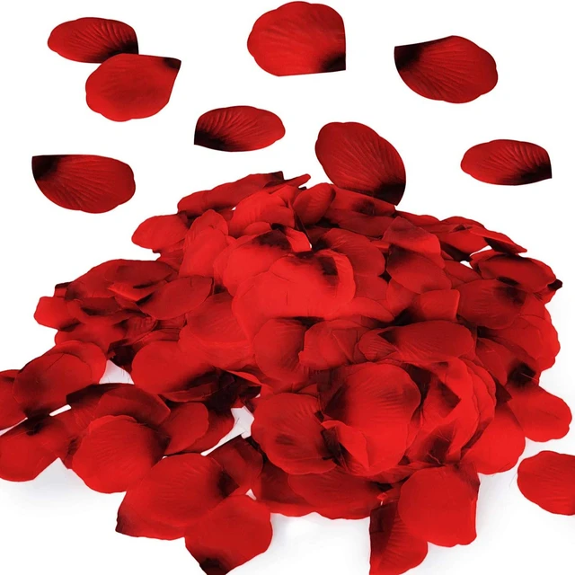 100pcs/Lot Red Silk Flower Romantic Artificial Rose Petals for Wedding  Aisle, Party Favor & Table