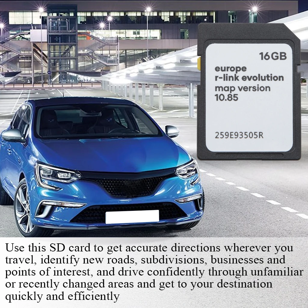 16GB Europe UK Map GPS Road Navigation 11.05 SD Card Carminat Sat Nav For Renault Megane Laguna Kangoo