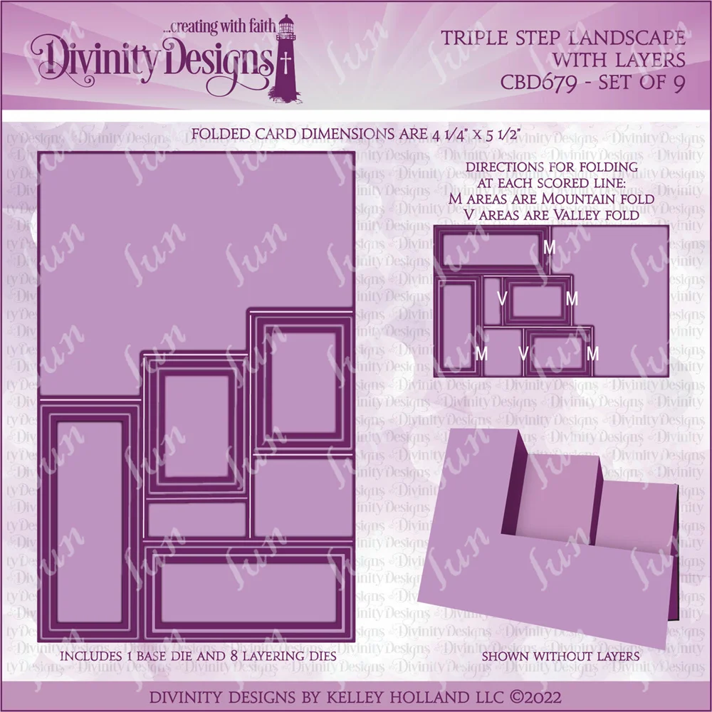 

Triple Step Landscape with Layers Metal Cutting Dies for Diy Scrapbooking Crafts Cut Stencil Maker Album Template Handmade Decor