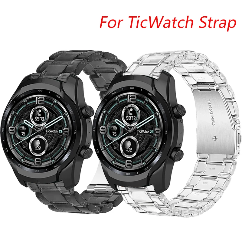 Nuovo Cinturino Trasparente Per Ticwatch Pro 3 Ultra Gps Smart Watch Band Cinture In Plastica Trasparente Per Cinturino Ticwatch Pro S 2021 Correa
