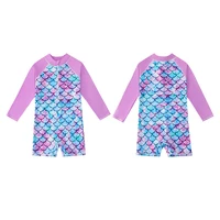 Girls Swimwear Kids Mermaid Swimsuit Suit for Pool /Hot Spring/Beach Long Sleeve One-Piece Rash Guard Swimwear 3-12 Years Old 5