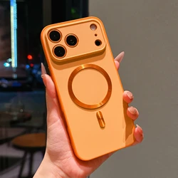 Magnetic Bumper Phone Case with MagSafe Wireless Charging Compatibility for Xiaomi Poco F5 (Orange)