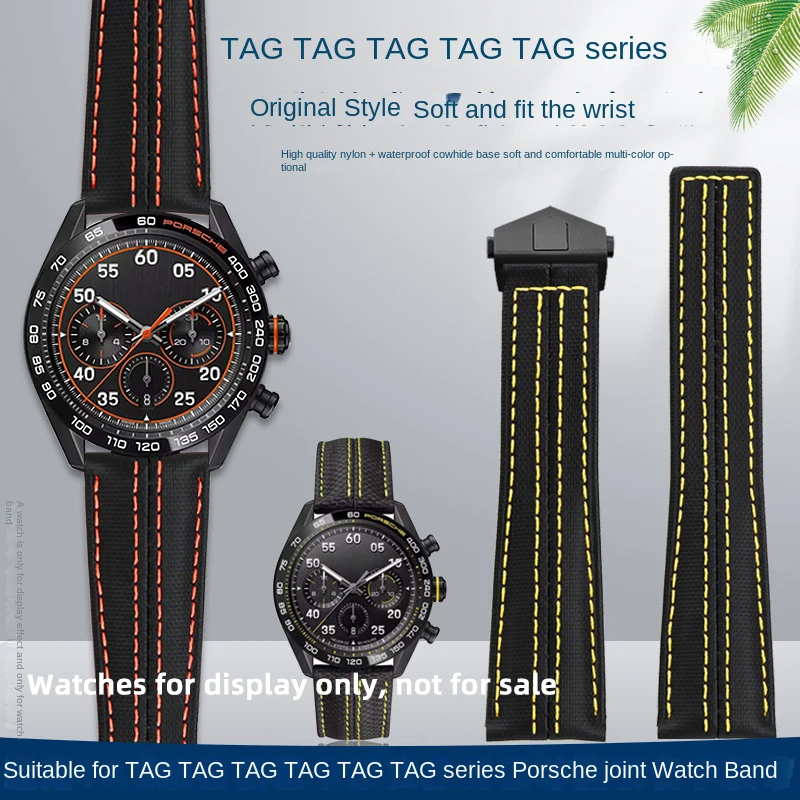 Per Tag Heuer Strap Porsche Edition Monaco Estate 6 Caw211M 211P Caw211R 211T Accessori Per Cinturino In Pelle Di Nylon Da Uomo 22Mm