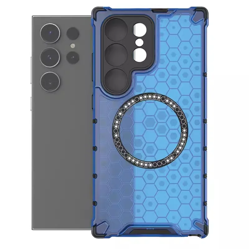 Magnetic Crystal Honeycomb Shockproof Soft Shell with Mag-safe and Air-cushion Protection