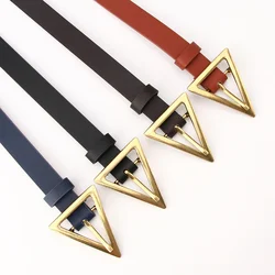 Net Red Women's Fashion Triangle Buckle Fine Trend Personalized Decorative Belt Versatile Casual