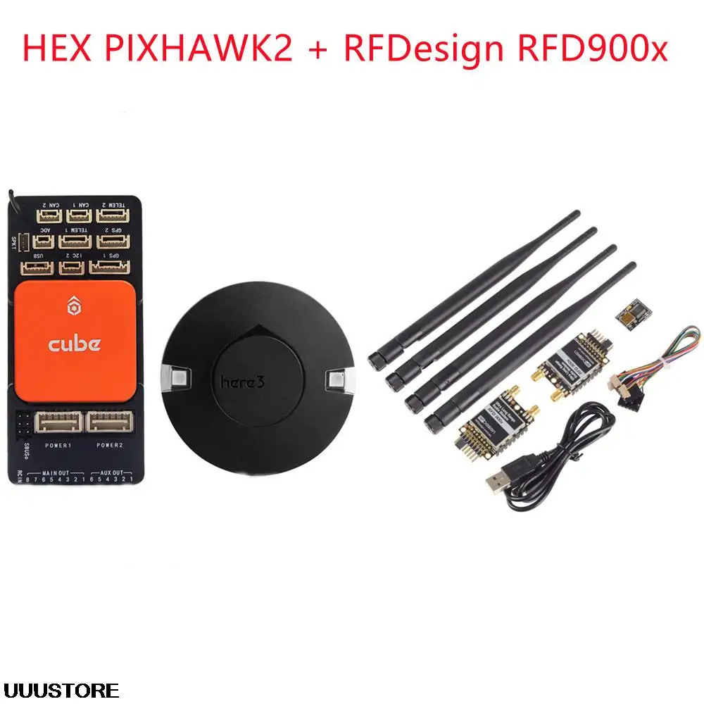 HEX PIXHAWK2 Flight Control H7 Orange cube ADS-B HERE3 GPS RFD900x Telemetry Combo For RC DRONE