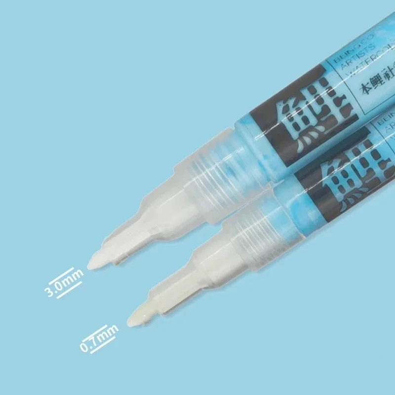 White/Blue Watercolor Masking Fluid Mark Pen Artist 0.7/3mm Thin Glue Covering Liquid Art Supplies