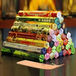 Premium Assorted Incense Sticks with Authentic Indian Incense Plate - Mixed Aromas Collection - Mixed