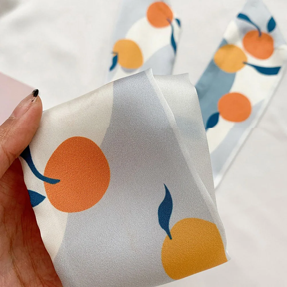 S8137aabdafd2474aad9f03699e32f3cbs New Soft Silk Skinny Scarf Women Hair Bands Wrist Wrap Ribbon Girls Scrunchies Headband Neckerchief Mallzona