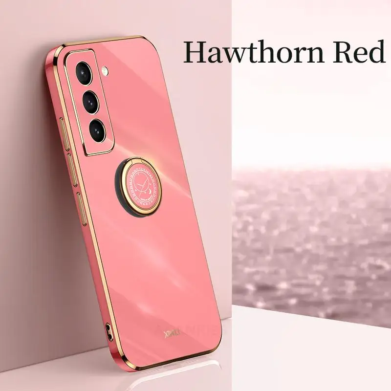 Elegant Plating Silicone Ring Holder Stand Phone Case