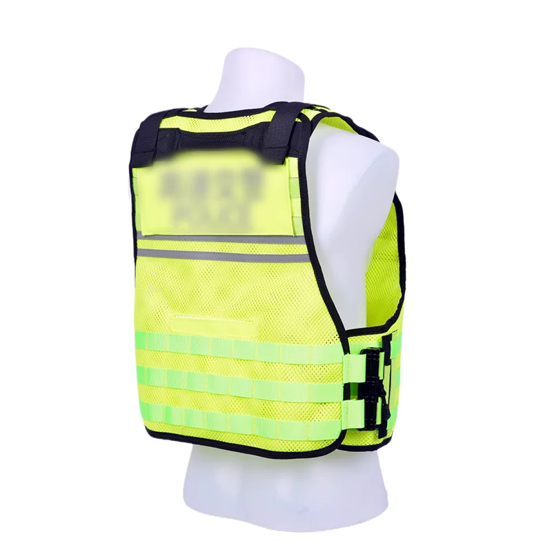 Outdoor Mesh Patrol Clothes Quick Break Tactical Vest Traffic Reflective Vest Fluorescent Yellow/Black