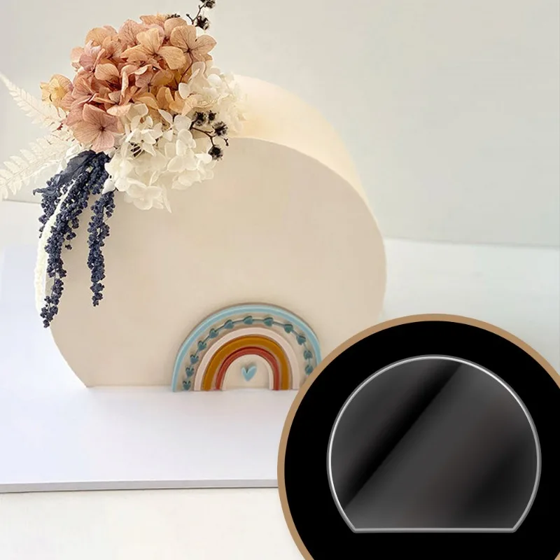 

Acrylic Cake Half Round Set Decorative Cake Scraper Edge New Smoother Cream Cream Cake Scraper Tool