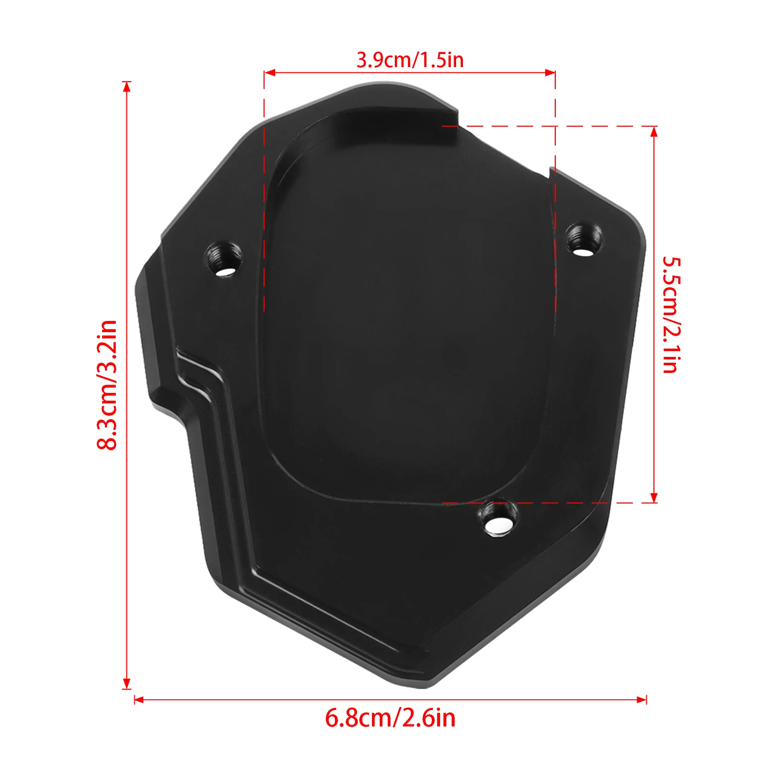 Enhanced Motorcycle Side Stand Extension Kickstand Pad