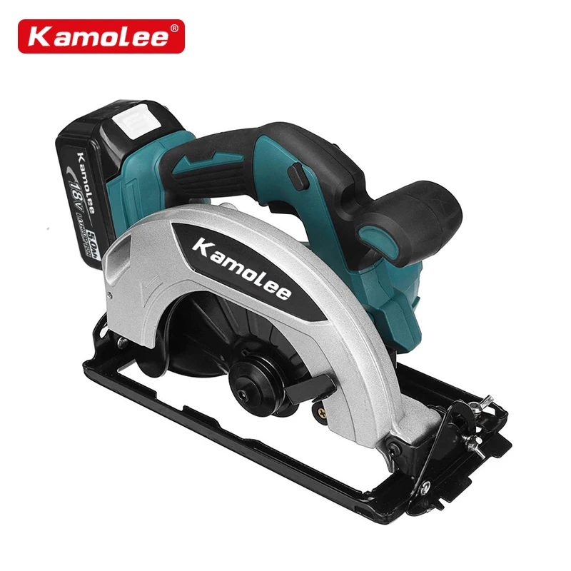 Kamolee 가정용 DIY 전기 원형 톱, 마키타 18V 배터리 호환, 7 인치, 21V, 6.0Ah, 6000mAh