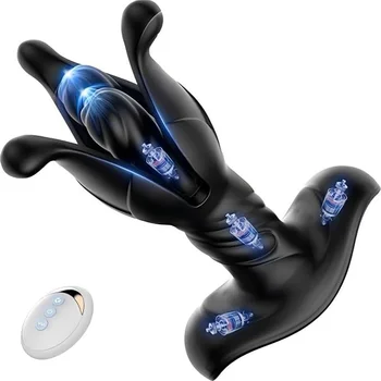 Massaggiatore prostatico telecomandato vibratore giocattoli del sesso uomini spina anale 9 tensione shock battente spinta butt plug vibrante per gay