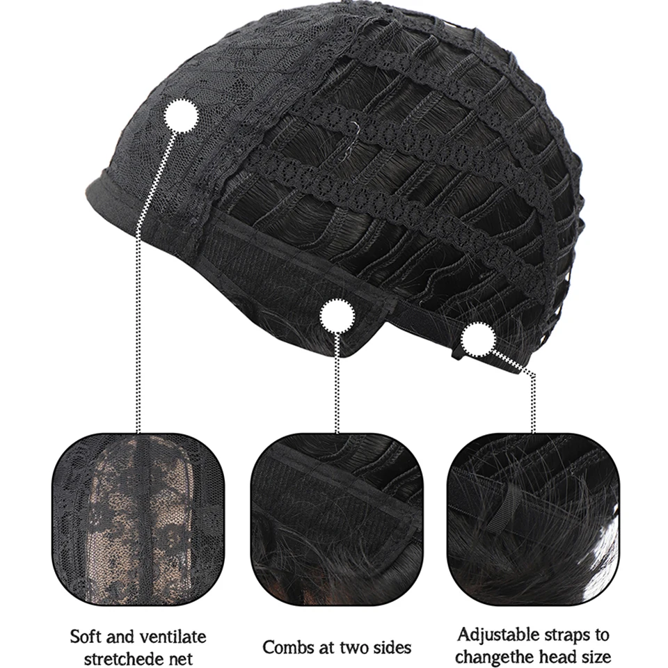 Long Straight Black And Red Ombre Cosplay Wigs Heat Resistant Synthetic Wigs For Women Christmas New Year Carnival Music