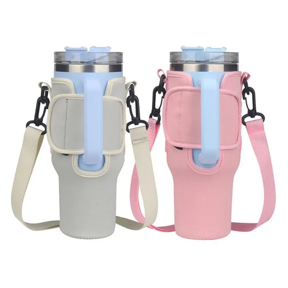 Zruodwans 40Oz Tumbler with Handle Carrier Holder Adjustable Shoulder Strap  Fastener Tape Travel Water Bottle Cup Sleeve Storage Bag Carrying Pouch  Tumbler Accessories 
