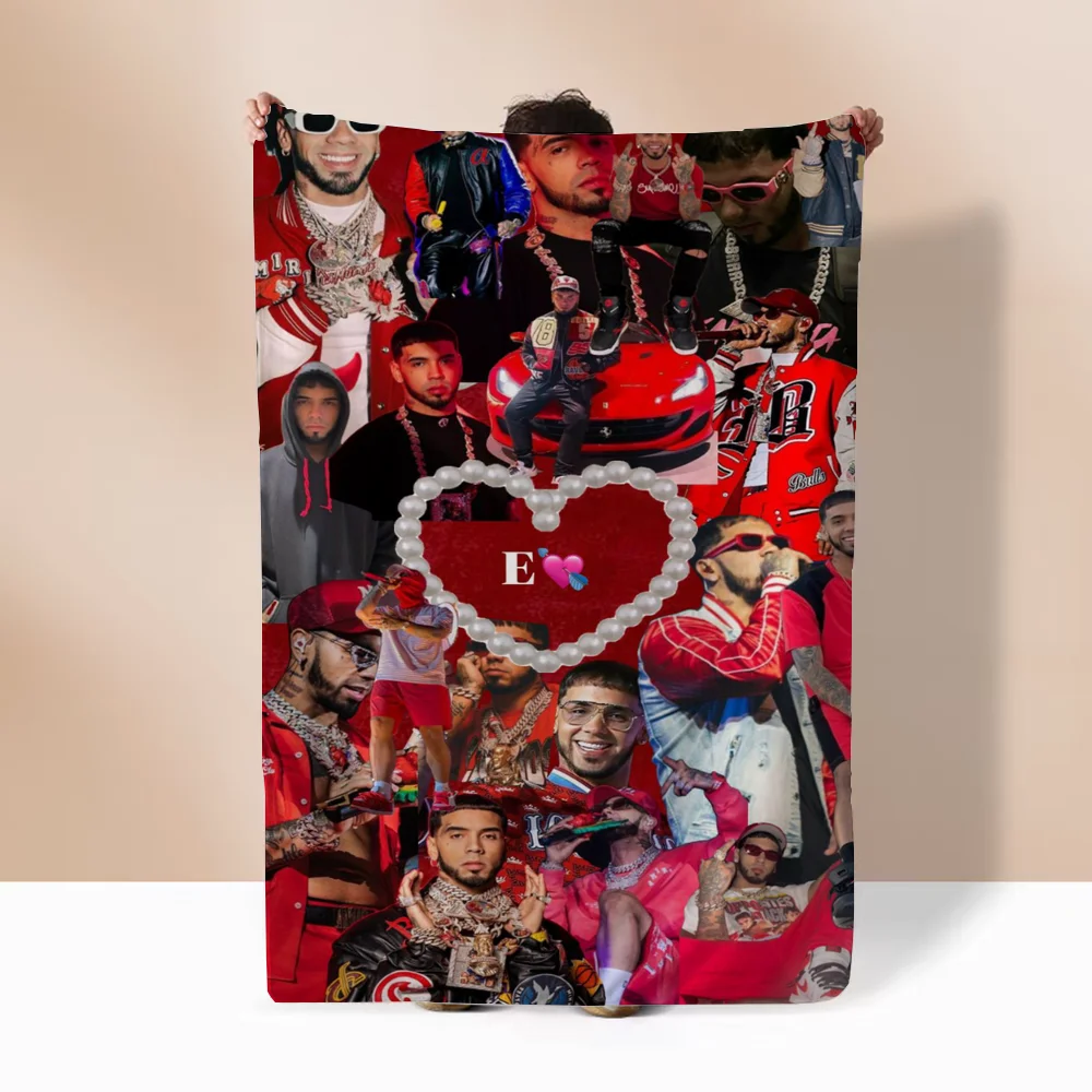 Anuel Aa Blanket Bed Blankets Characters Fluffy Plaid Beach Towel Interior for Home Luxury Bedding Throw Knee Soft Nap King Size 2