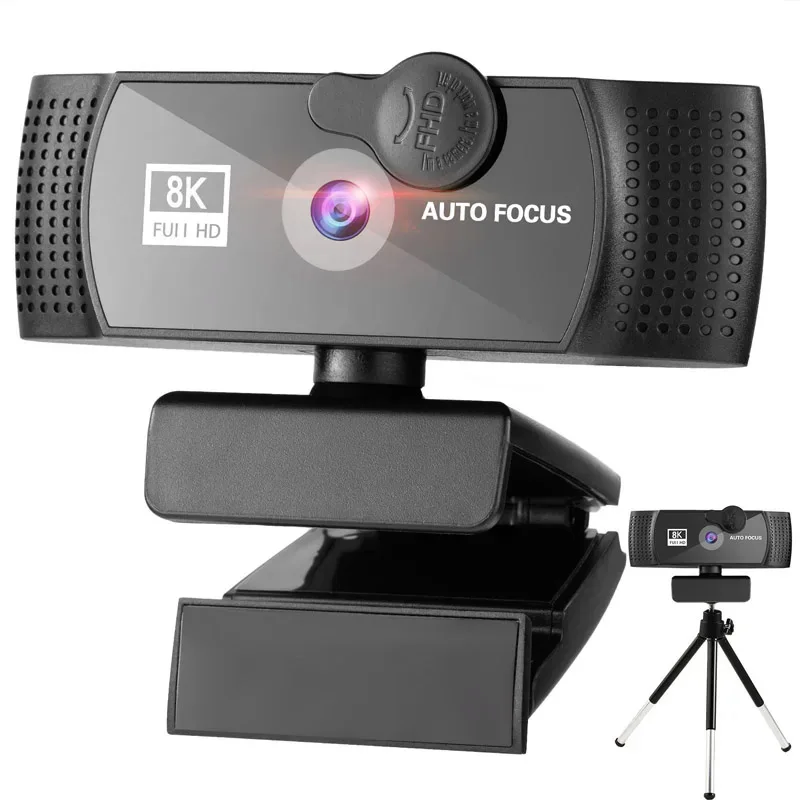 8K Webcam 4K 1080P Full HD Web Camera Auto Focus With Microphone USB Plug Web Cam For PC Computer Laptop Video Mini Camera 1