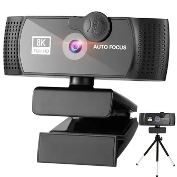 8K Webcam 4K 1080P Full HD Web Camera Auto Focus With Microphone USB Plug Web Cam For PC Computer Laptop Video Mini Camera 1
